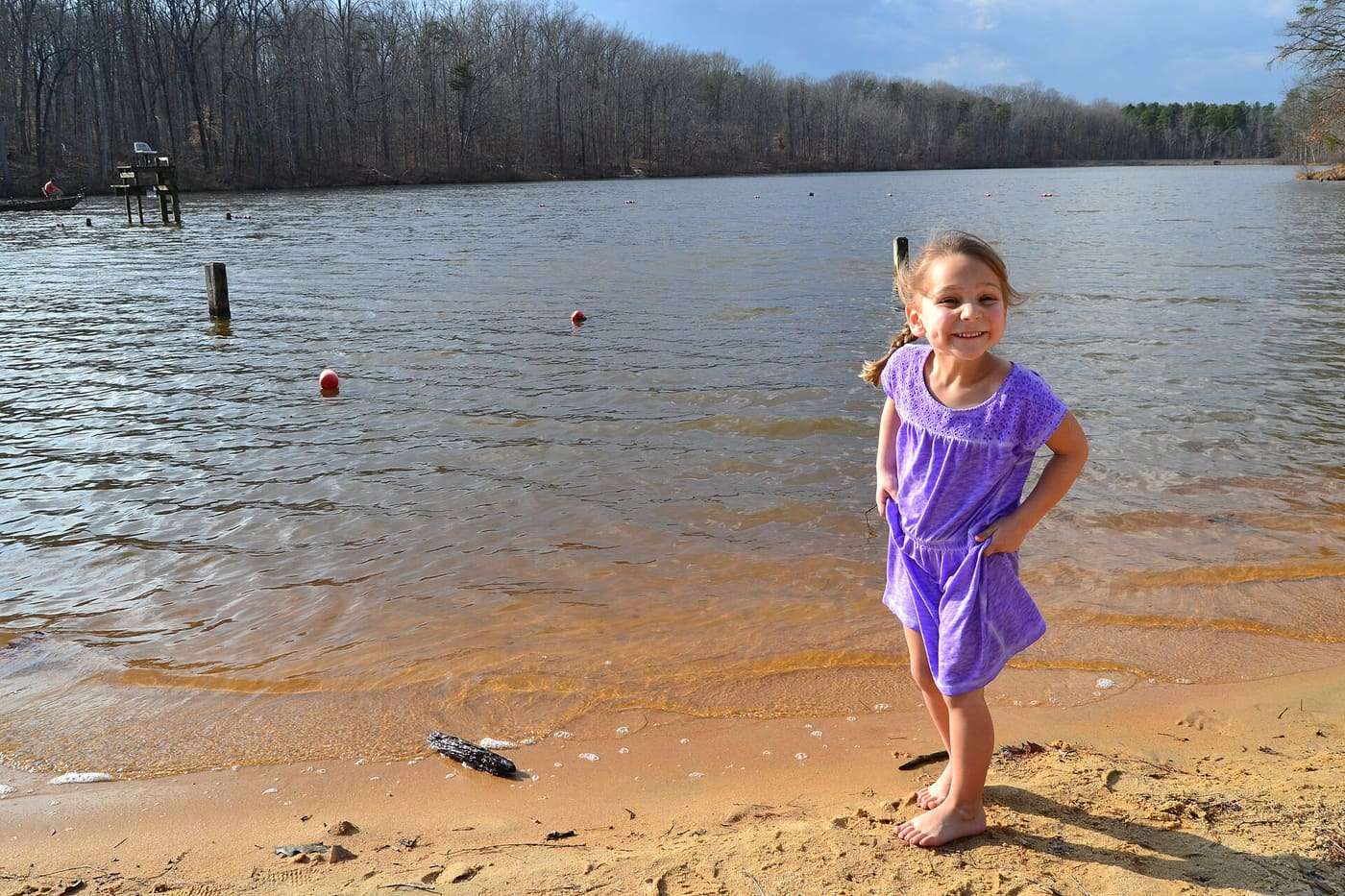 Enjoying the warm weather by playing at Bear Creek State Park on 2/12/2017. beach Bear Creek Lake State Park info: http://www.dcr.virginia.gov/state-parks/bear-
