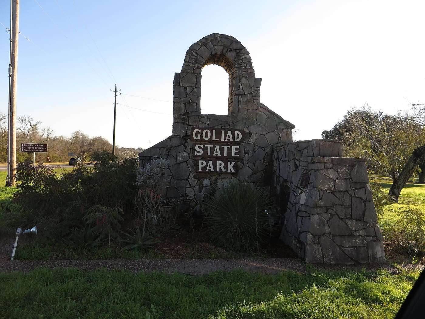 Goliad State Park Entrance Portal