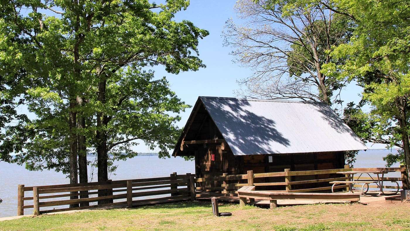 A rental cabin at Lake Livingston State Park in Polk County, Texas, United States.