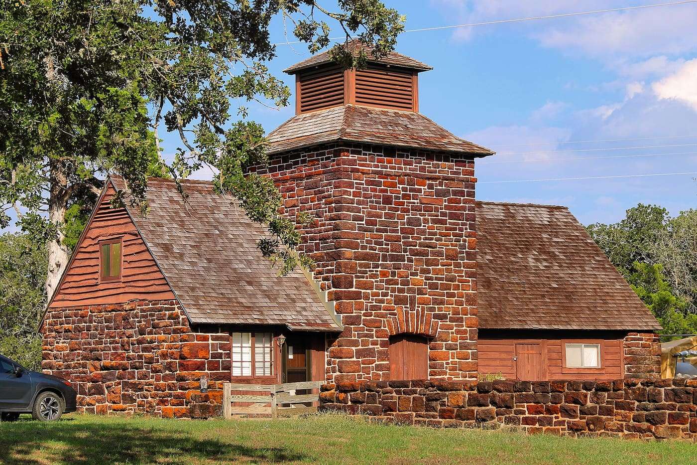 A residence in Buescher State Park in Bastrop County, Texas, United States built by the Civilian Conservation Corps in the mid-1930s for the park superintendent